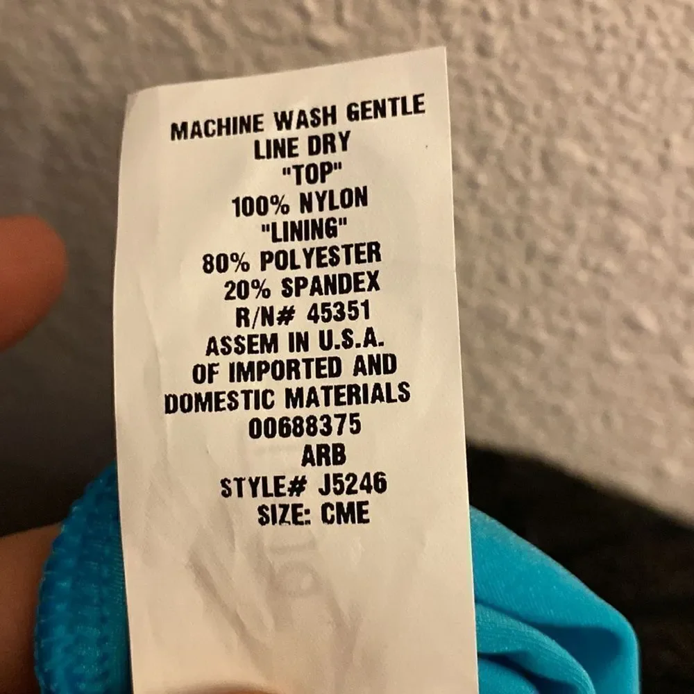 Dance Costume lyrical shift dress teal sequin leotard J5246 child medium CME